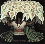 Diego Rivera Series of Flower oil painting artist